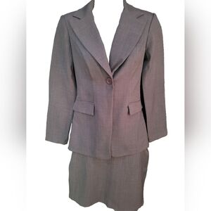 Jodi Kristopher Gray Jacket Skirt Suit Sz 1/2